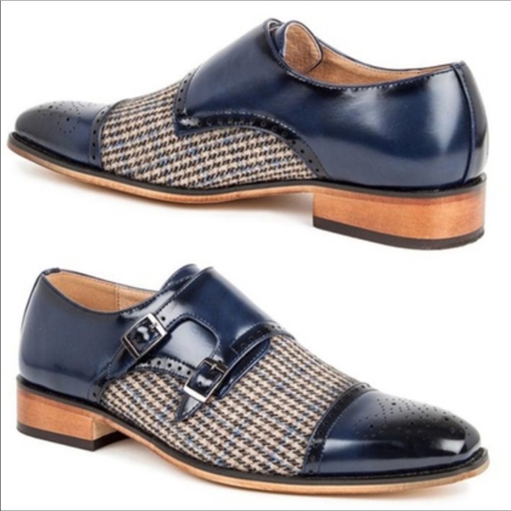 Gino Vitale Monk Strap Cap Toe Brogue Loafers 13